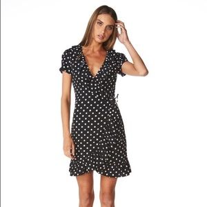 Lioness Polka Dot Wrap Dress NWT